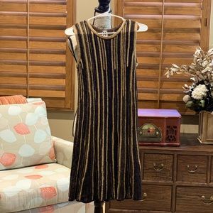 - Missoni black gold knit dress
